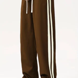 DL Fashion Men Solid, Striped Brown Track Pants