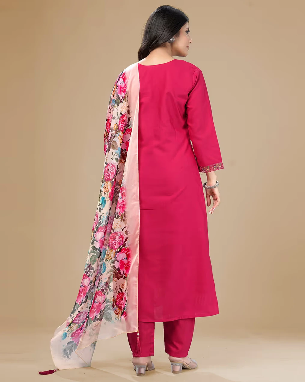 vestiva Embroidered Kurta, Salwar & Dupatta Set - Image 4